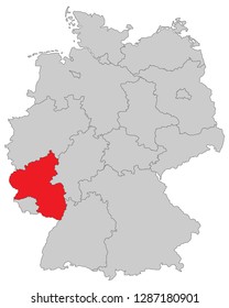 Map of Germany (with german inscription)