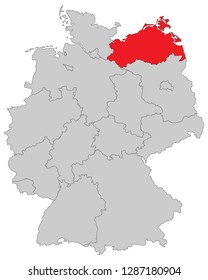 Map of Germany (with german inscription)