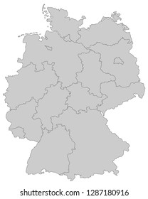 Map of Germany (with german inscription)