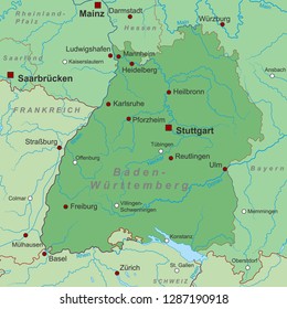 Map of Germany (with german inscription)