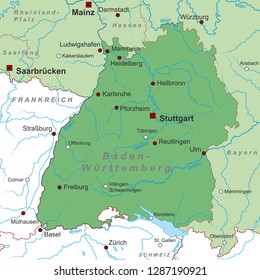 Map of Germany (with german inscription)