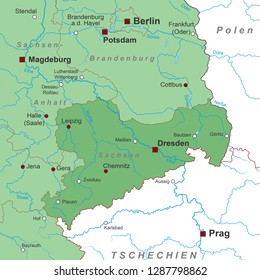 Map of Germany (with german inscription)