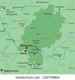 Map of Germany (with german inscription)