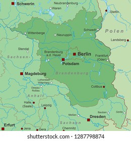 Map of Germany (with german inscription)