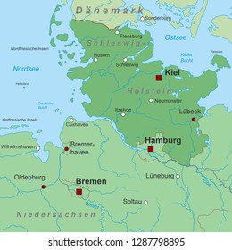 Map of Germany (with german inscription)