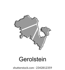 Karte des Gerolstein-Designvorlagen, geometrisch mit Rahmengrafik-Design