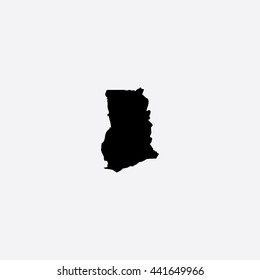 Map of Ghana Vector Illustration