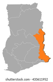 Map - Ghana, Volta