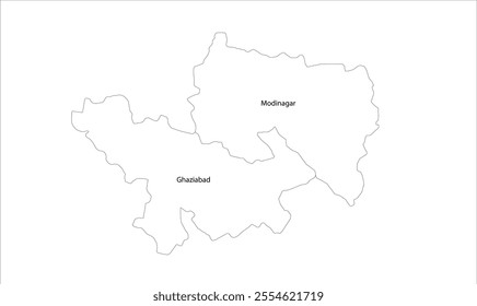 Map of Ghaziabad District Block, Ghaziabad District,Uttar Pradesh State, Republic of India, Government of  Uttar Pradesh, Indian territory, Eastern India, politics, village, tourism