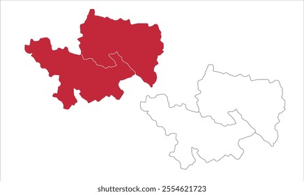 Map of Ghaziabad District district, Ghaziabad District,Uttar Pradesh State, Republic of India, Government of  Uttar Pradesh, Indian territory, Eastern India, politics, village, tourism