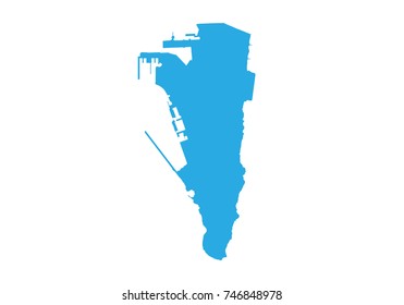 Map of gibraltar. High detailed vector map - gibraltar.