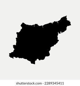 Map of Gipuzkoa - Basque Country - Spain outline silhouette graphic element Illustration template design
