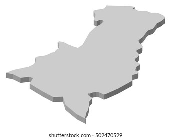 Map - Gisborne (New Zealand) - 3D-Illustration