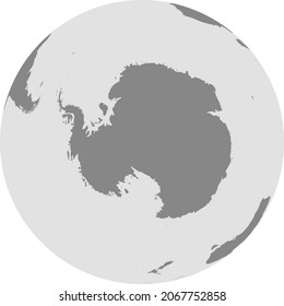 Map Of Globe Of Antarctica 