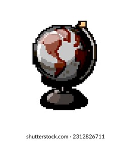 map globe game pixel art retro vector. bit map globe. old vintage illustration