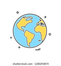 map globe icon vector design