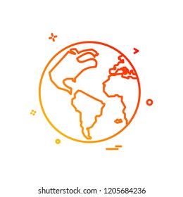 map globe icon vector design