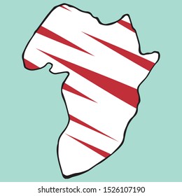 Map, globe icon. Vector illustration of globe africa. Globe, Earth, map hand drawn.