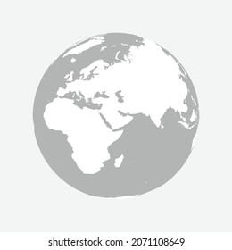 Map of Globe of Middle East