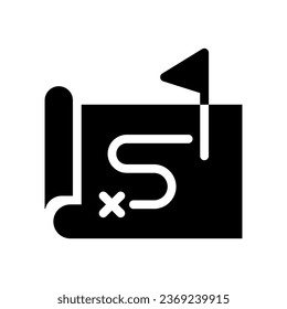 map glyph icon illustration vector graphic. Simple element illustration vector graphic, suitable for app, websites, and presentations isolated on white background
