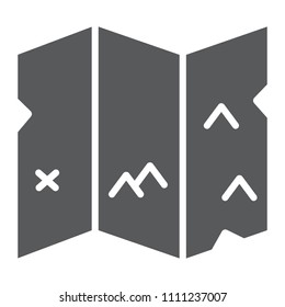 Map glyph icon, travel and tourism, direction sign vector graphics, a solid pattern on a white background, eps 10.