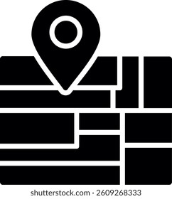 Map Glyph Icon Vector Design