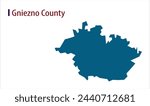 Map of Gniezno County, Gniezno County Map, Region of Poland, district, states, Poland map, Politics, government, people, national day, full map, area, containment, outline