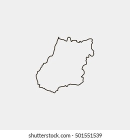 Map of Goias Vector Illustration