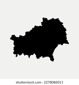 Map of Gomel - Belarus outline silhouette graphic element Illustration template design
