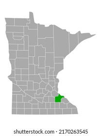 Map of Goodhue in Minnesota on white