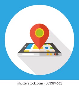 Map GPS flat icon