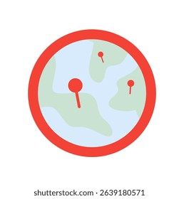 Map and GPS icon set for accurate navigation design needs.