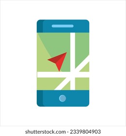 Map and GPS icon sign editable free vector image