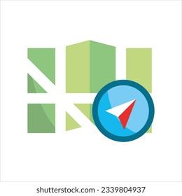 Señal de icono de mapa y GPS editable imagen vectorial libre