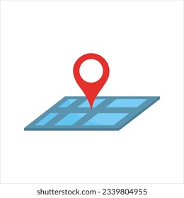 Señal de icono de mapa y GPS editable imagen vectorial libre