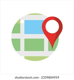 Map and GPS icon sign editable free vector image