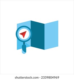 Map and GPS icon sign editable free vector image