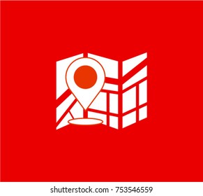 Map for gps icon, ui design icon vector