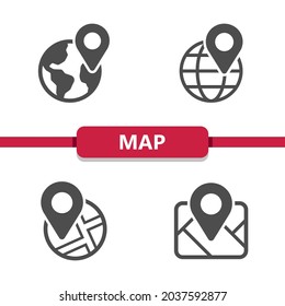 Map - GPS Icons. Professional, pixel perfect icons. EPS 10 format.