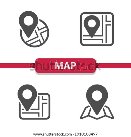 Map - GPS Icons. Professional, pixel perfect icons. EPS 10 format.