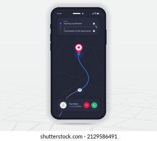 Map GPS navigation app ux ui concept, Mobile map application, Smartphone App search map navigation, Technology map, City navigation maps, City street, gps tracking, Location tracker, Vector