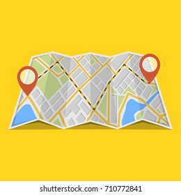 Map Gps Navigation Points On Finding Stock Vector (Royalty Free ...