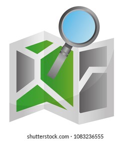 map gps navigation search magnifier glass