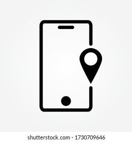 Map GPS navigation, Smartphone map application icon , App search map navigation, isolated on line maps background, Vector