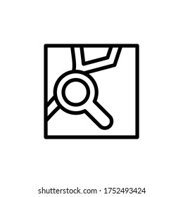 Map, gps, search icon. Simple line, outline vector elements of navigation icons for ui and ux, website or mobile application
