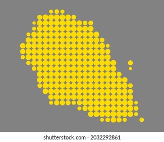 Map of Graciosa on gray