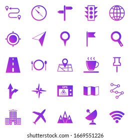 Farbverlauf-Symbole auf weißem Hintergrund, Vektorillustration