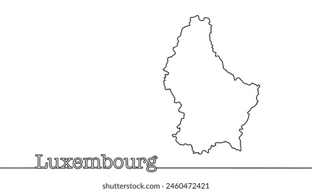 Map of the Grand Duchy of Luxembourg. State in Western Europe. Hand drawn illustration for different uses.