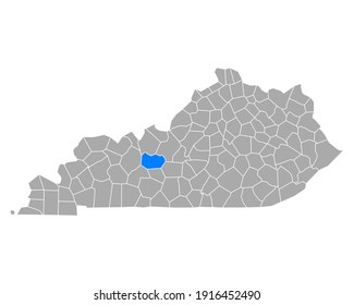 Map of Grayson in Kentucky on white