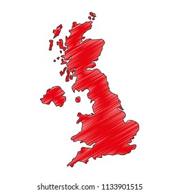 map great britain isolated icon